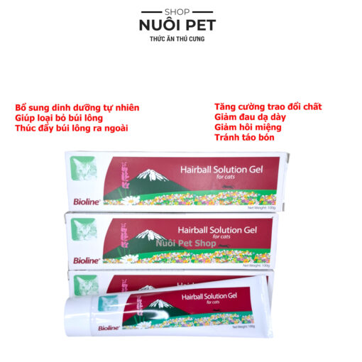 Gel dinh dưỡng cho mèo tiêu búi lông BIOLINE Hairball Solution Gel 100g