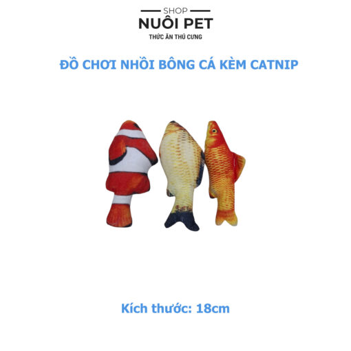 Đồ Chơi Cá Nhồi Bông tặng kèm gói Catnip