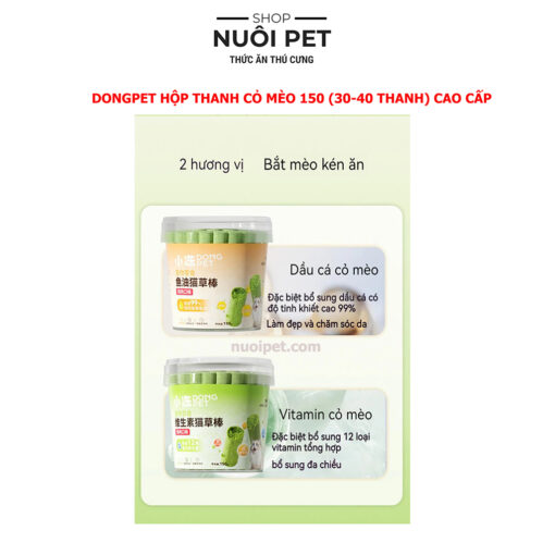 Hộp thanh cỏ mèo Dongpet 150g gồm 30-40 thanh - Hình ảnh 3