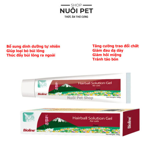 Gel dinh dưỡng cho mèo tiêu búi lông BIOLINE Hairball Solution Gel 100g - Hình ảnh 2