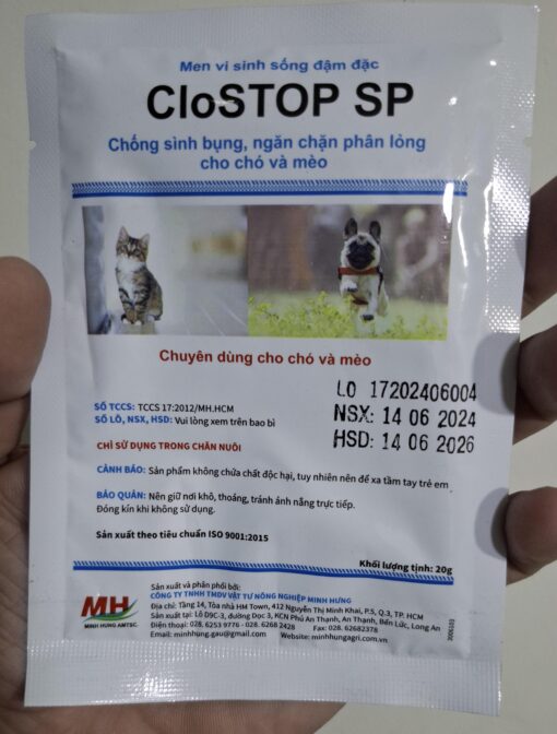 Men tiêu hóa vi sinh sống CloSTOP SP Cho Chó Mèo 20g - Hình ảnh 2