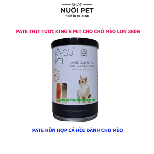 Pate Thịt Tươi Kings Pet Cho Chó Mèo Từ 1 Tháng Tuổi Lon 380g - Hình ảnh 12