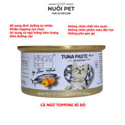 Pate cho mèo cá ngừ topping King's Pet by Bảo Anh lon 85g