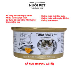 Pate cho mèo cá ngừ topping King's Pet by Bảo Anh lon 85g