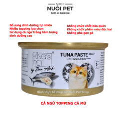 Pate cho mèo cá ngừ topping King's Pet by Bảo Anh lon 85g