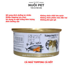 Pate cho mèo cá ngừ topping King's Pet by Bảo Anh lon 85g