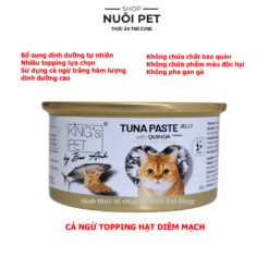 Pate cho mèo cá ngừ topping King's Pet by Bảo Anh lon 85g