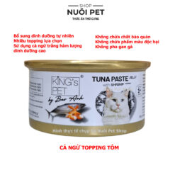 Pate cho mèo cá ngừ topping King's Pet by Bảo Anh lon 85g