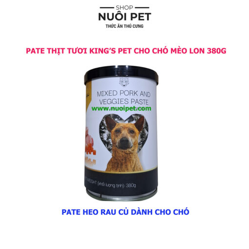 Pate Thịt Tươi Kings Pet Cho Chó Mèo Từ 1 Tháng Tuổi Lon 380g - Hình ảnh 3