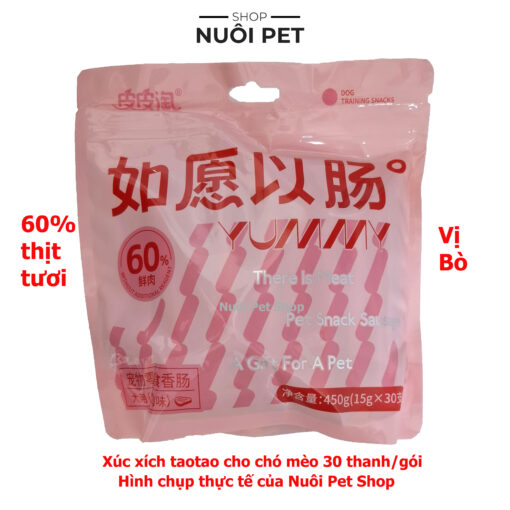 Xúc xích chó mèo Taotaopets 450g