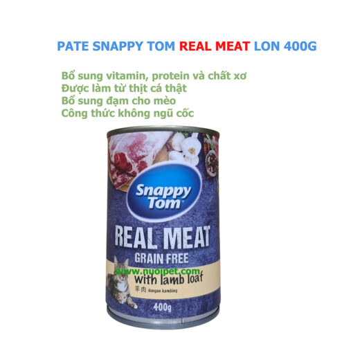 Pate Mèo Snappy Tom Real Meat - Lon 400g