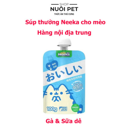 Súp Thưởng Nắp Vặn Neeka Cho Mèo 100g - Soup Thưởng Nắp Vặn Cho Mèo 100g