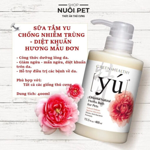 Sữa tắm Yú dành cho chó mèo 400ml Siêu Thơm Lưu Hương Lâu Yu - Hình ảnh 4