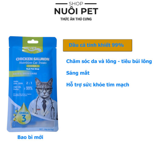 Súp thưởng cho mèo Mr.Vet gói 60g(4x15g) - Ảnh 4