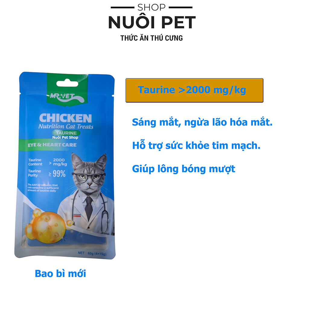 Súp thưởng cho mèo Mr.Vet gói 60g(4x15g) - Ảnh 2