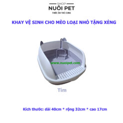 Khay Vệ Sinh Mèo Cao Cấp 40*32*17cm (Tặng Xẻng)