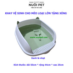 Khay Vệ Sinh Mèo Cao Cấp 55*44*25cm (Tặng Xẻng)