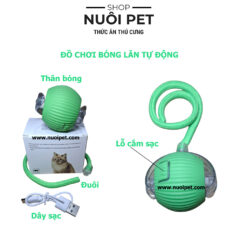 Đồ chơi bóng lăn tự động cho mèo sạc pin giảm stress