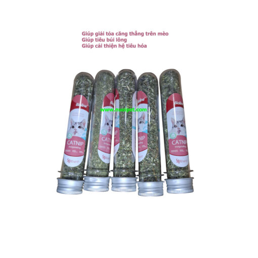 Cỏ bạc hà khô cho mèo Catnip Bioline ống 5g