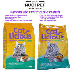 Hạt Catlicious cho mèo trưởng thành Vị Cá Biển 26% Protein, Hạt cho mèo Catlicious - Nuôi Pet Shop