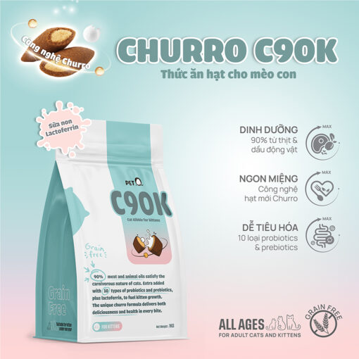 Hạt cho mèo PetQ Churro C90 & C90K - Ảnh 7
