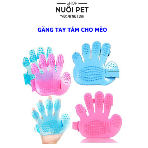 Găng tay tắm cho chó mèo silicon massage và chải lông tiện dụng - Ảnh 6