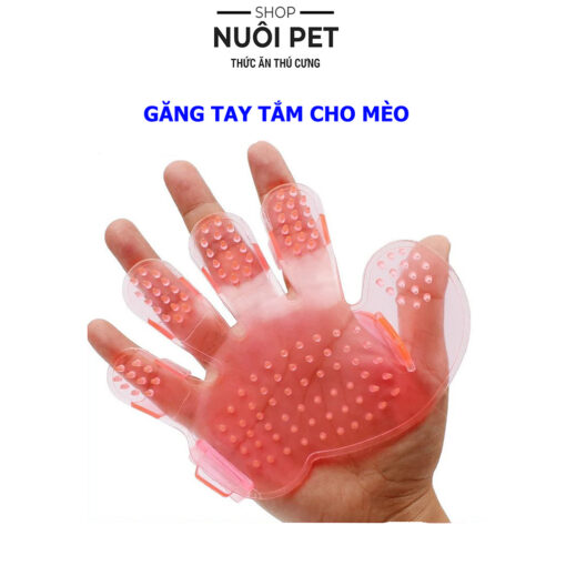 Găng tay tắm cho chó mèo silicon massage và chải lông tiện dụng - Ảnh 5