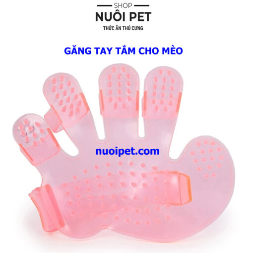 Găng tay tắm cho chó mèo silicon massage và chải lông tiện dụng - Ảnh 3