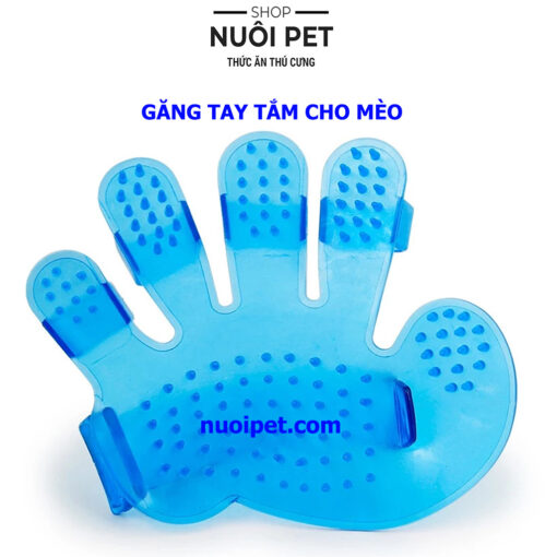 Găng tay tắm cho chó mèo silicon massage và chải lông tiện dụng - Ảnh 2