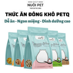 Thức ăn đông khô cho chó mèo PetQ viên gà sấy