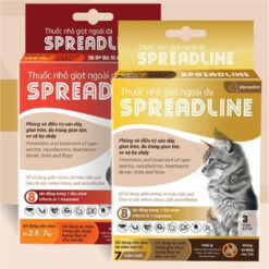 Tuýp nhỏ gáy Spreadline diệt ve rận, điều trị giun cho mèo